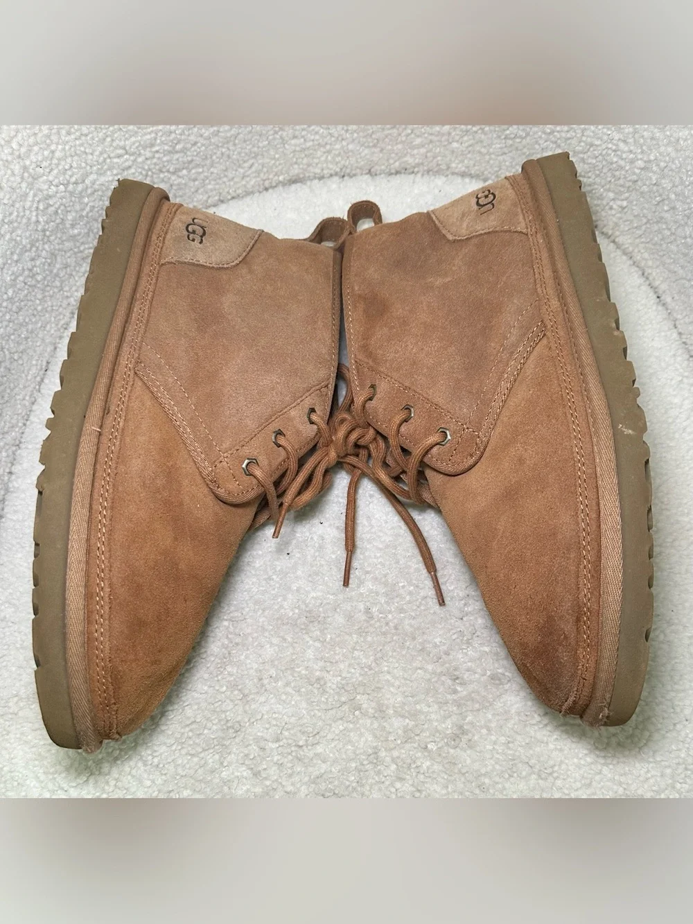 UGG Men’s Neumel Chestnut Suede Shearling Chukka Boots Fall Winter Warm Cozy 11